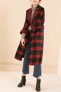 服裝店貨源指南 聚焦莊麗欣單排扣雙面羊毛羊絨呢大衣女款批發(fā)